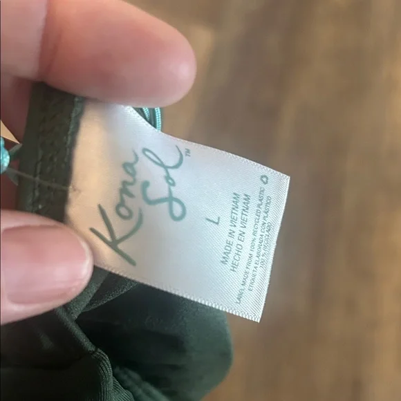 Kona Sol Olive Swimwear Top - Picture 2 of 2